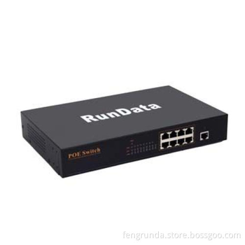 9-port with 8 port PoE Switch, 100Mbps each port, 25W